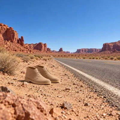 Suede desert boots - Desert road - far away