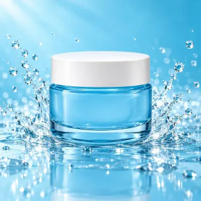 Blue gel moisturizer - Studio - water splash