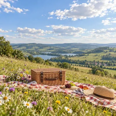 Wicker picnic hamper - Picnic in the hills - far away
