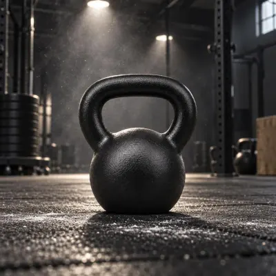Black kettlebell - Gym - low angle